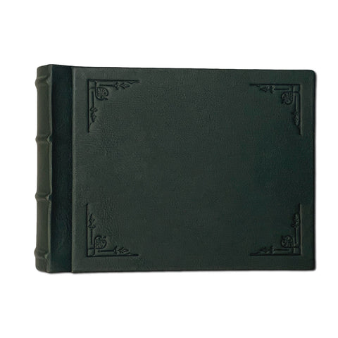 Amarcord Classic Leather Photo Album - small green landscape