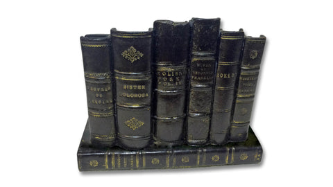 Faux Book Letter Rack - Black