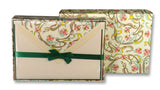 Bordered Folded Cards with Art Nouveau Floral Envelopes