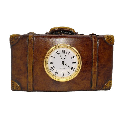 Suitcase Clock - tan