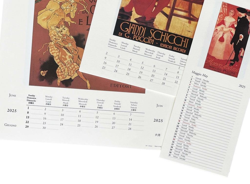 2025 Opera Calendar Scriptum Fine Stationery Oxford