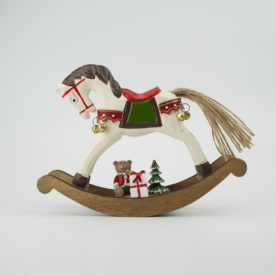 Teddy Bear Rocking Horse Christmas Decoration