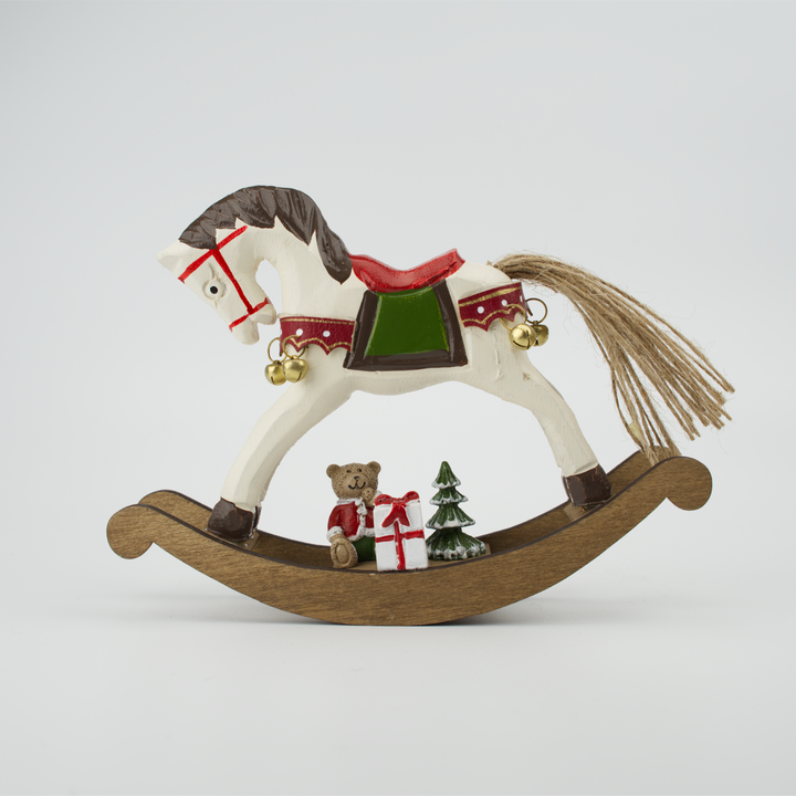 Teddy Bear Rocking Horse Christmas Decoration