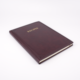 Hardcover Italian Leather Recipe Journal