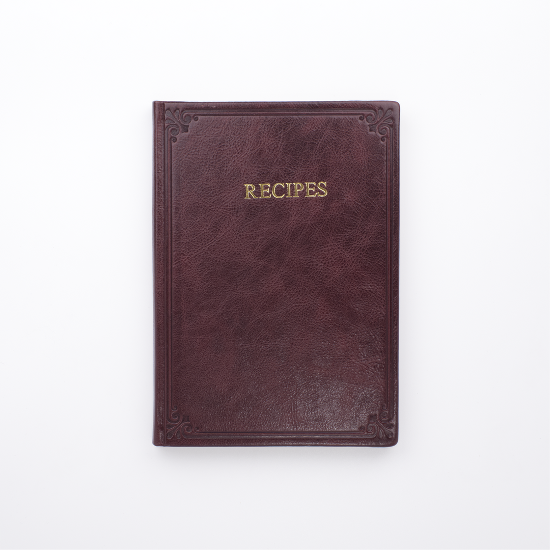 Hardcover Italian Leather Recipe Journal