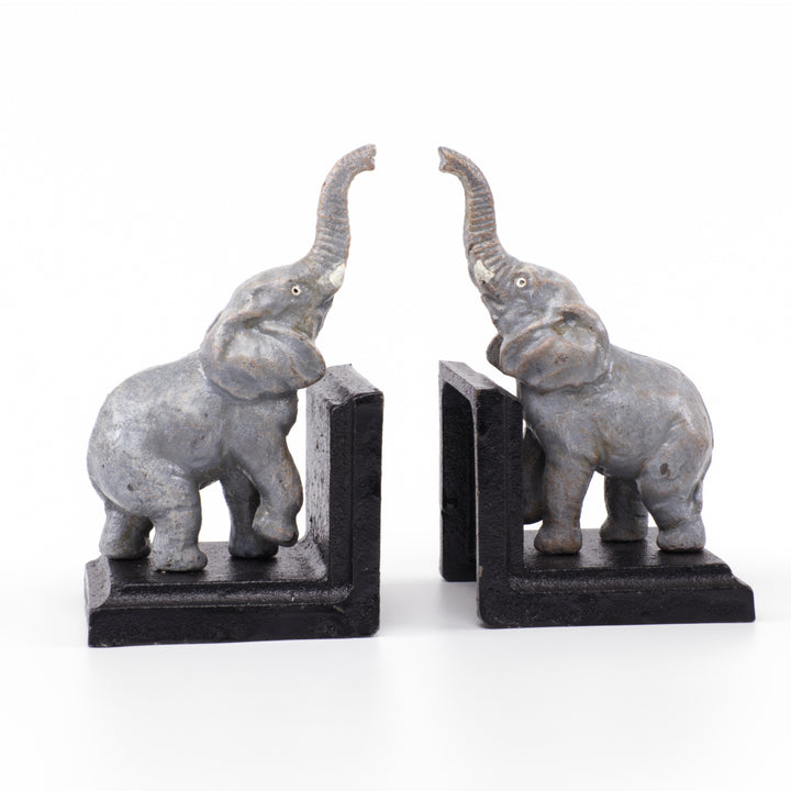 Cast Iron Elephant Bookends