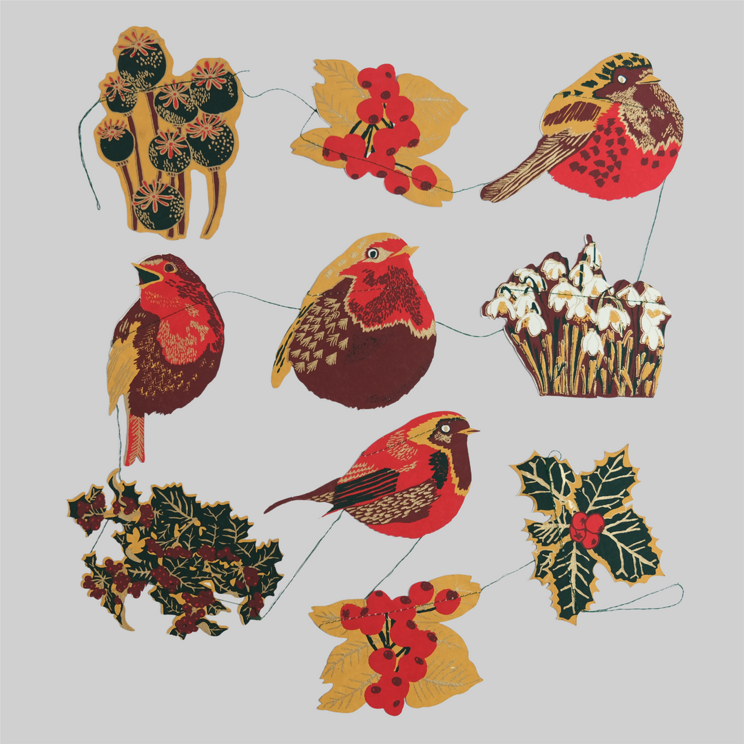 Hand Printed Festive Garlands