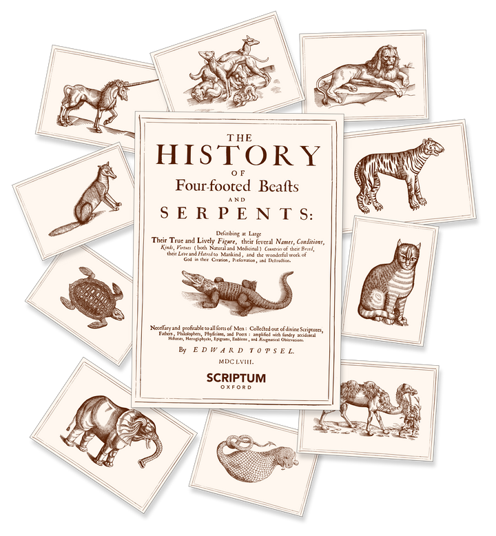 The History of Four-footed Beaſts and Serpents Card Set