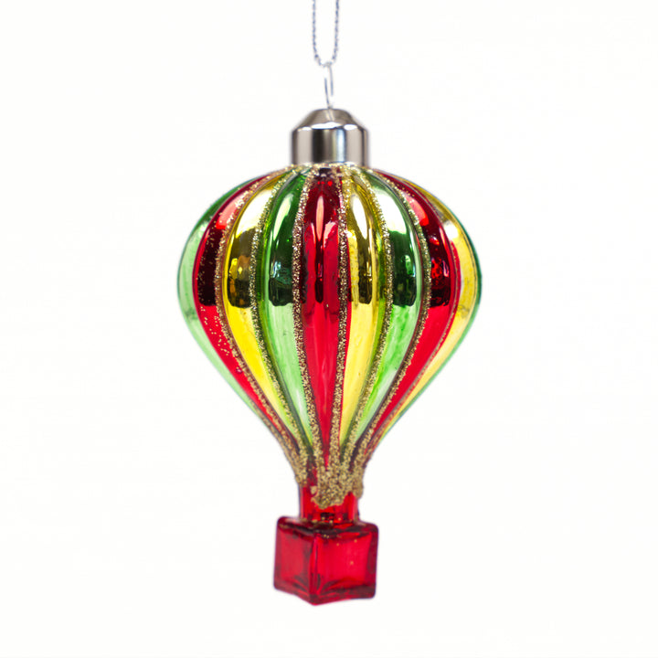 Hanging Multicoloured Glass Balloon Bauble