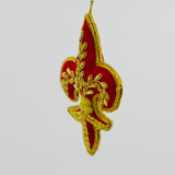 Velvet Fleur de Lys Hanging Decoration