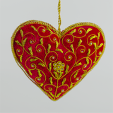 Velvet Heart Hanging Decoration