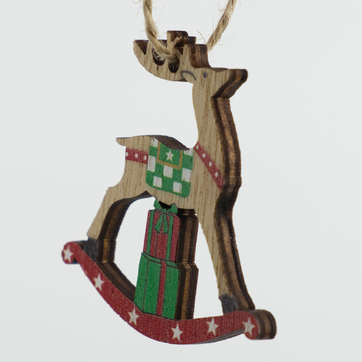 Hanging Rocking Reindeer Decorations