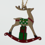 Hanging Rocking Reindeer Decorations