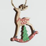 Hanging Rocking Reindeer Decorations