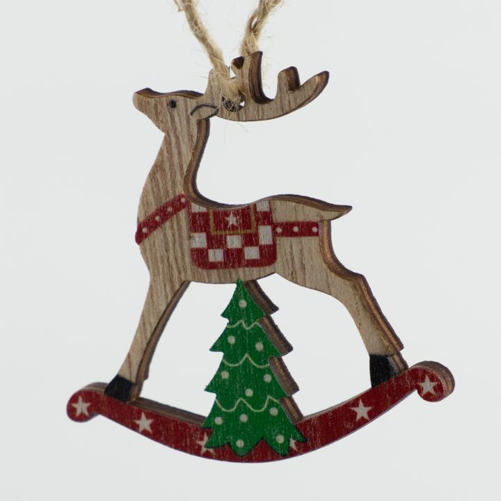 Hanging Rocking Reindeer Decorations