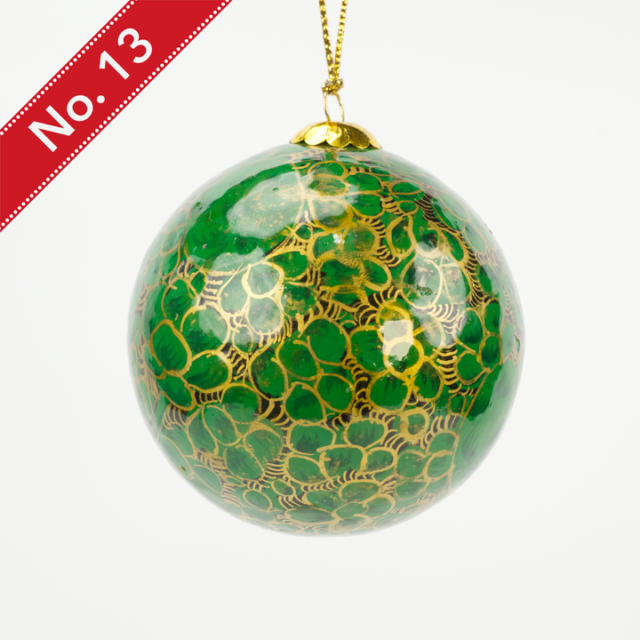Hand-painted Lacquered Baubles from Kashmir