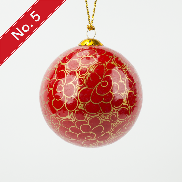 Hand-painted Lacquered Baubles from Kashmir