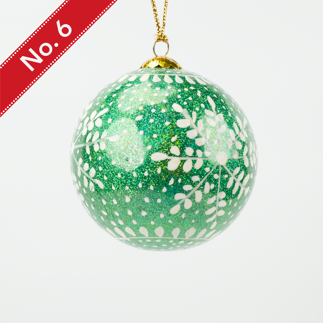 Hand-painted Lacquered Baubles from Kashmir
