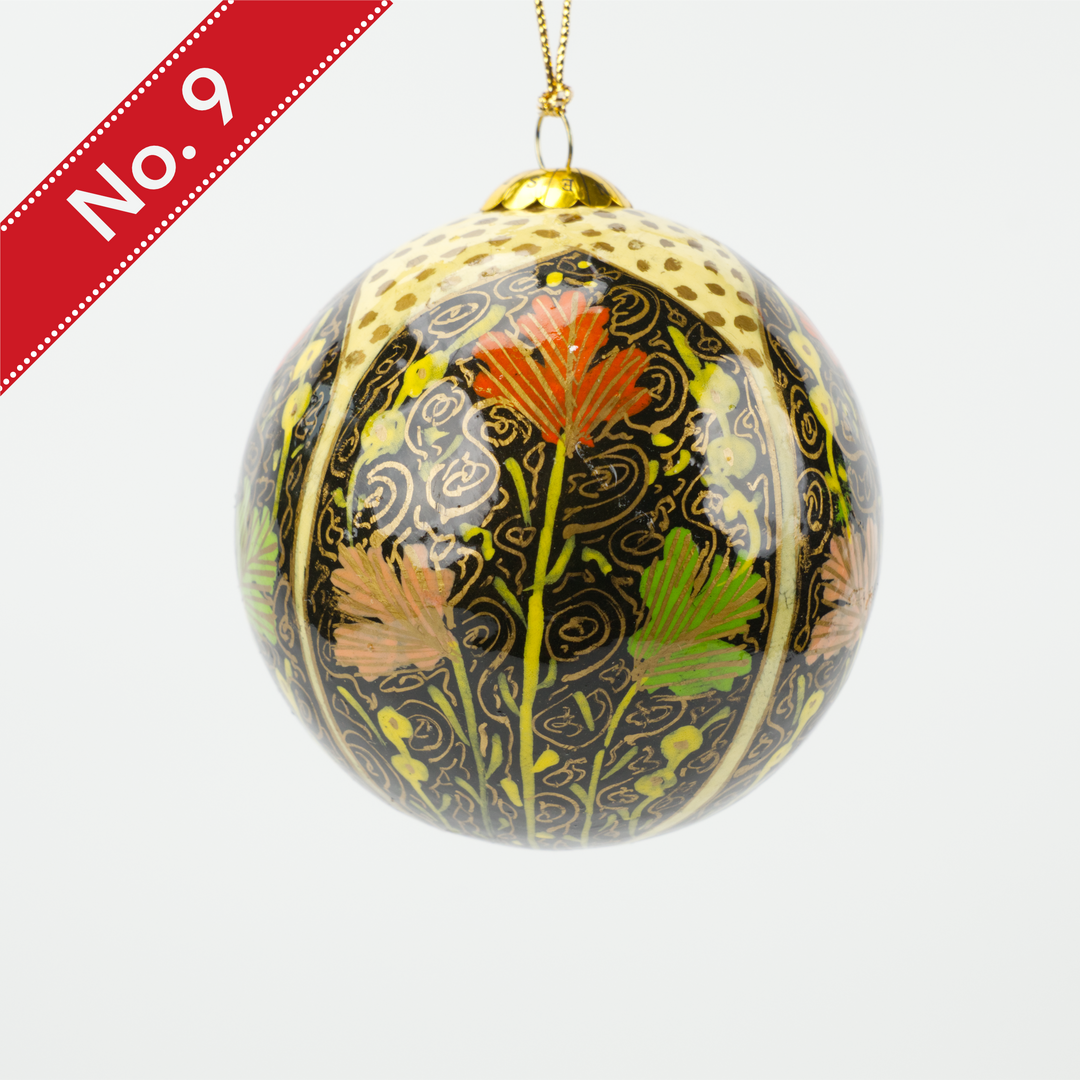 Hand-painted Lacquered Baubles from Kashmir