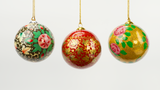 Hand-painted Lacquered Baubles from Kashmir