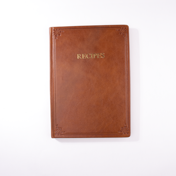 Hardcover Italian Leather Recipe Journal