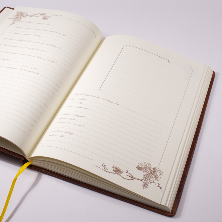 Hardcover Italian Leather Wine Journal