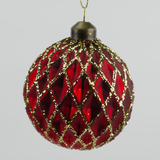 Large Sparkling Crimson Baubles