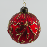 Large Sparkling Crimson Baubles