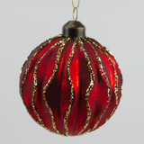Large Sparkling Crimson Baubles