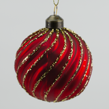 Large Sparkling Crimson Baubles