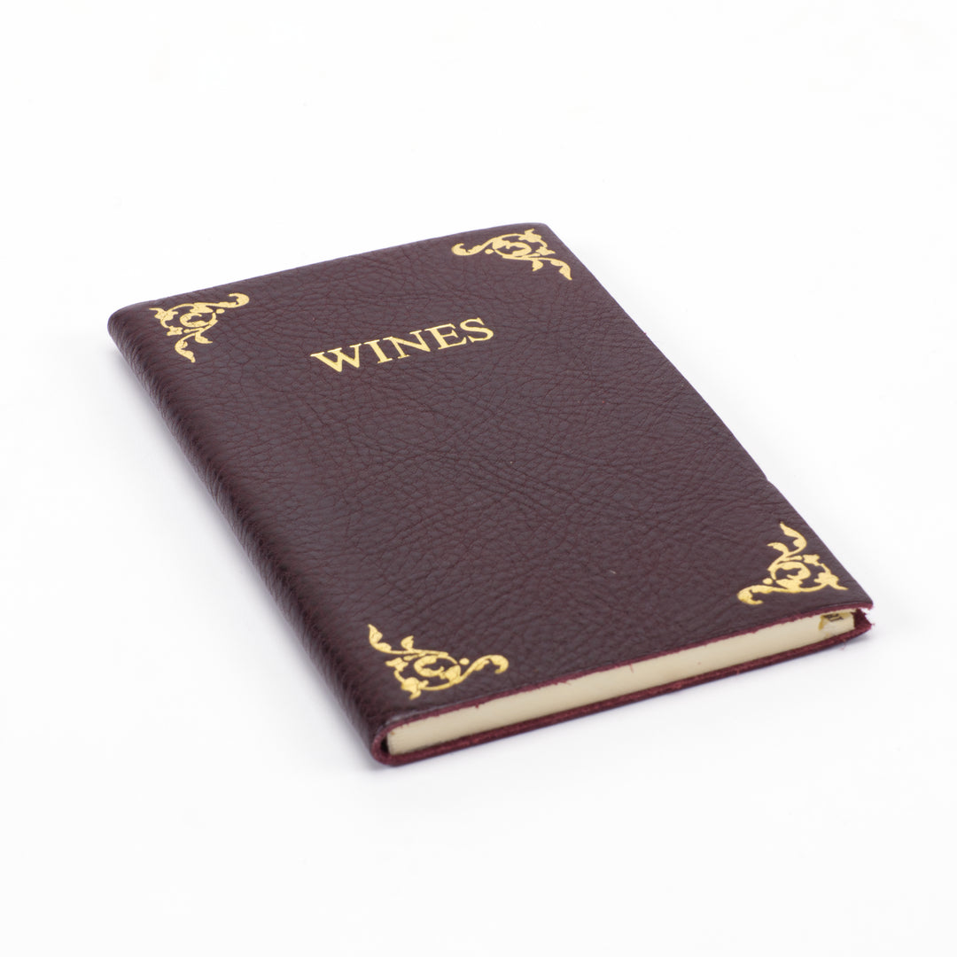 Burgundy Pocket Leather Wine Journal