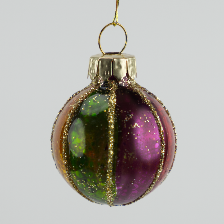 Small Sparkling Coloured Glass Baubles