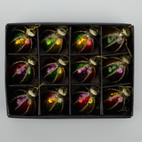 Small Sparkling Coloured Glass Baubles