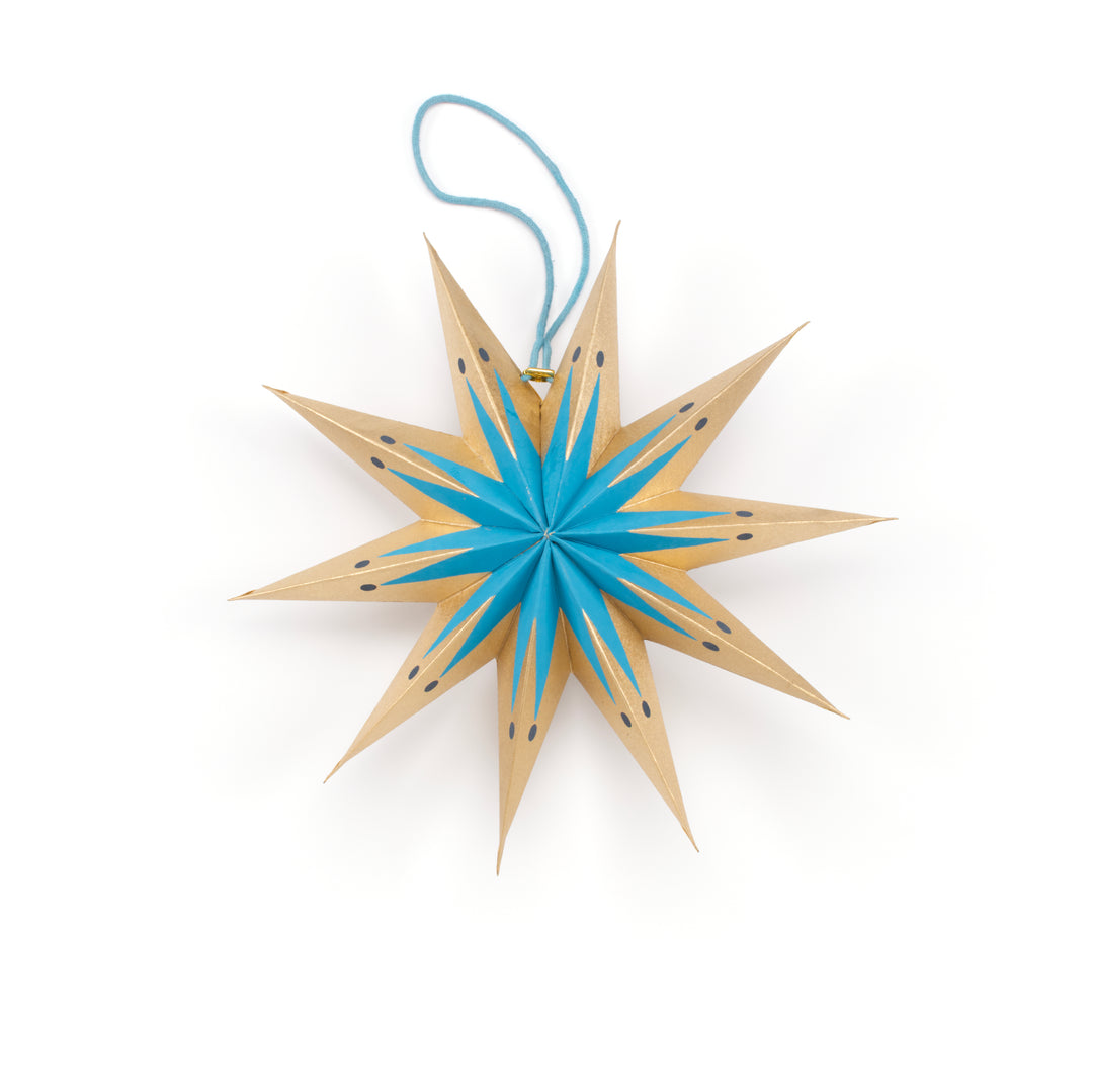 East End Press Folded Star Hanging Ornaments - Set of Three