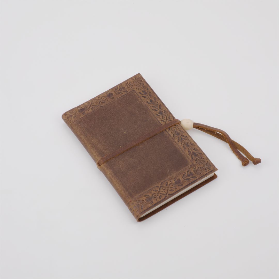 Embossed Piccolo Journal with Bead Closure