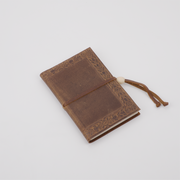 Embossed Piccolo Journal with Bead Closure