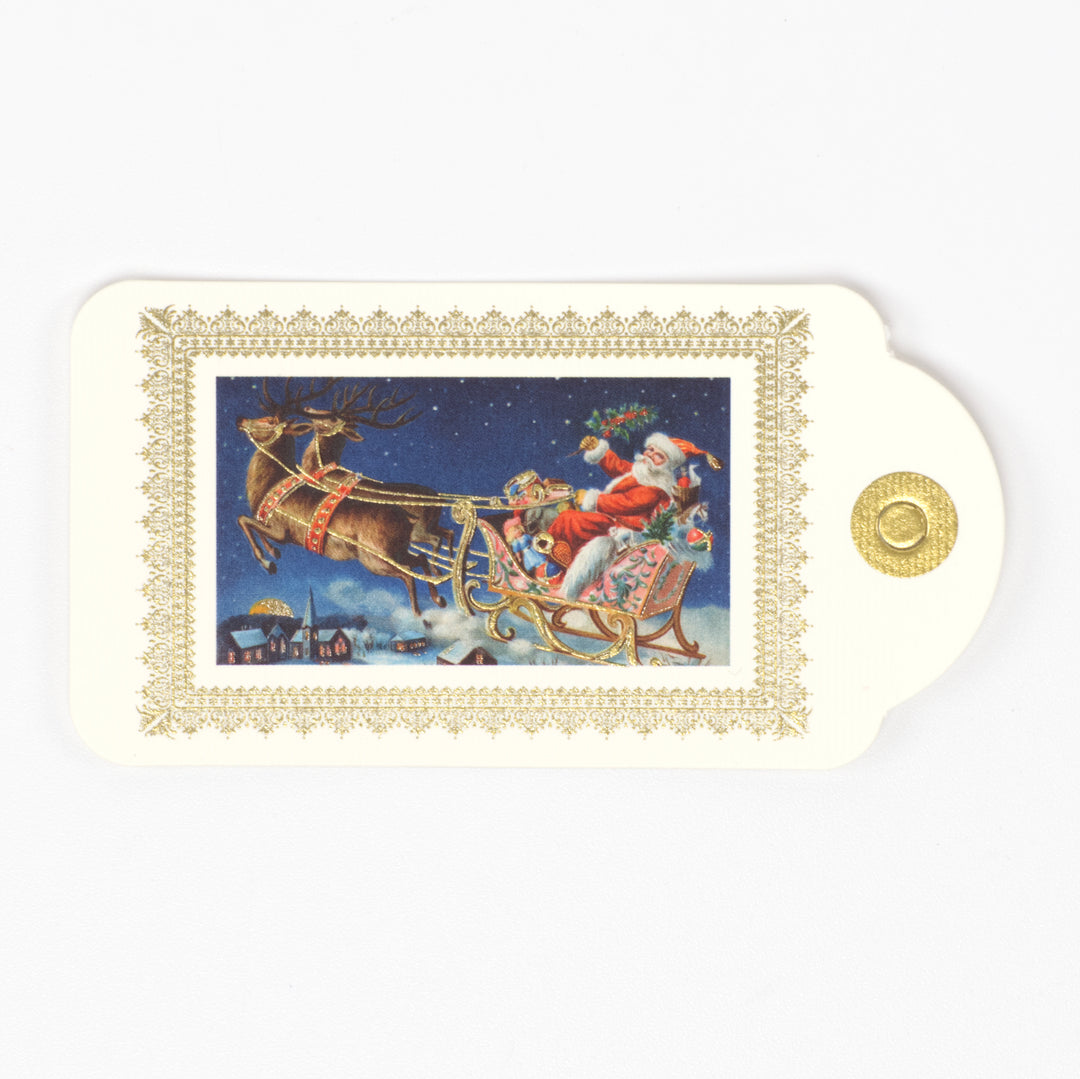 Santa and Reindeer Gift Tags with Cotton String