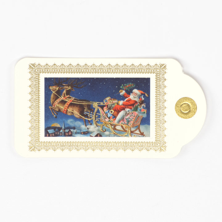 Santa and Reindeer Gift Tags with Cotton String