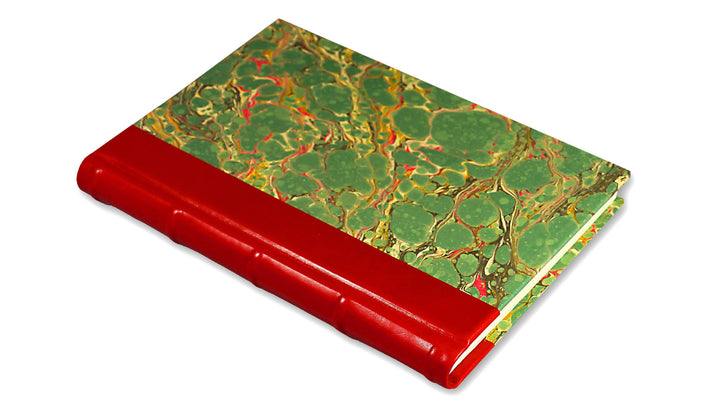 Marbled Address Book - red