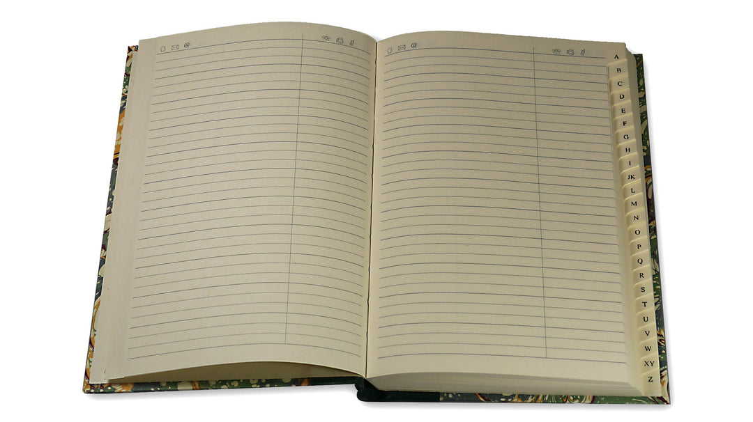 Marbled Address Book - open