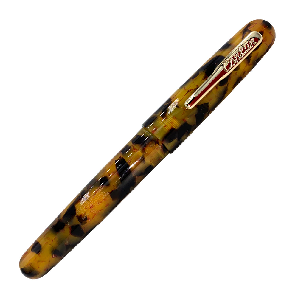 Conklin All American Fountain Pen - Tortoiseshell,  closed