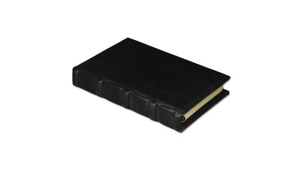 Bomo Art Leather-bound Journal - Small chunky, black