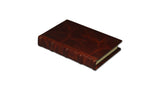 Bomo Art Leather-bound Journal - Small chunky, reddish brown
