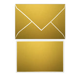 Yellow Bordered Correspondence Card & Envelope