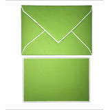 Lime Green Bordered Correspondence Card & Envelope