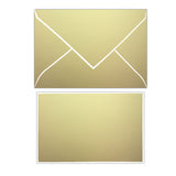 Pastel Yellow Bordered Correspondence Card & Envelope