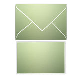 Pastel Green Bordered Correspondence Card & Envelope
