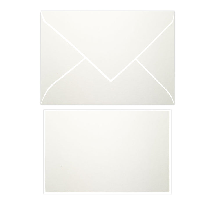 White Bordered Correspondence Card & Envelope