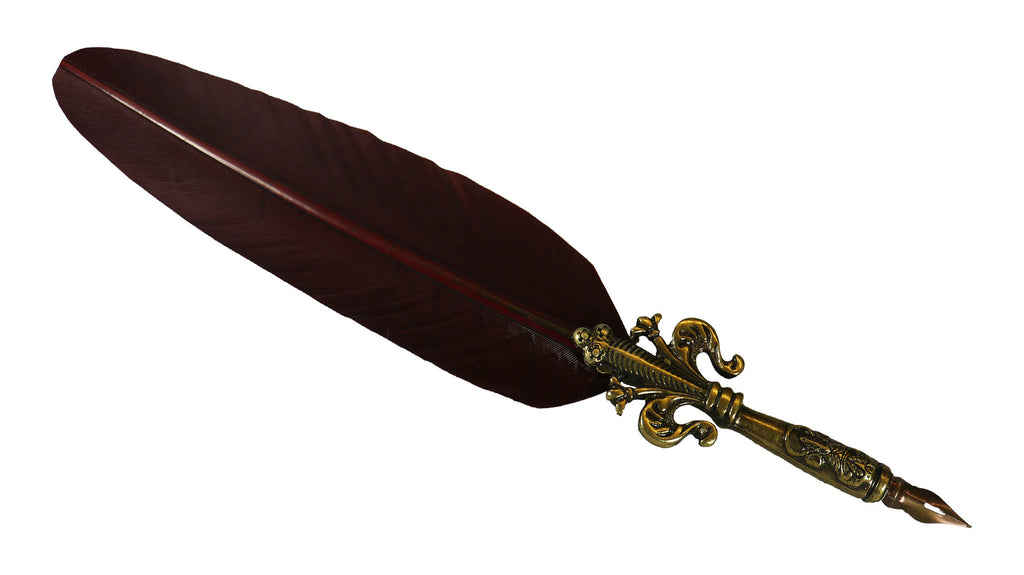 Fleur De Lys Feather Quill Ink Set