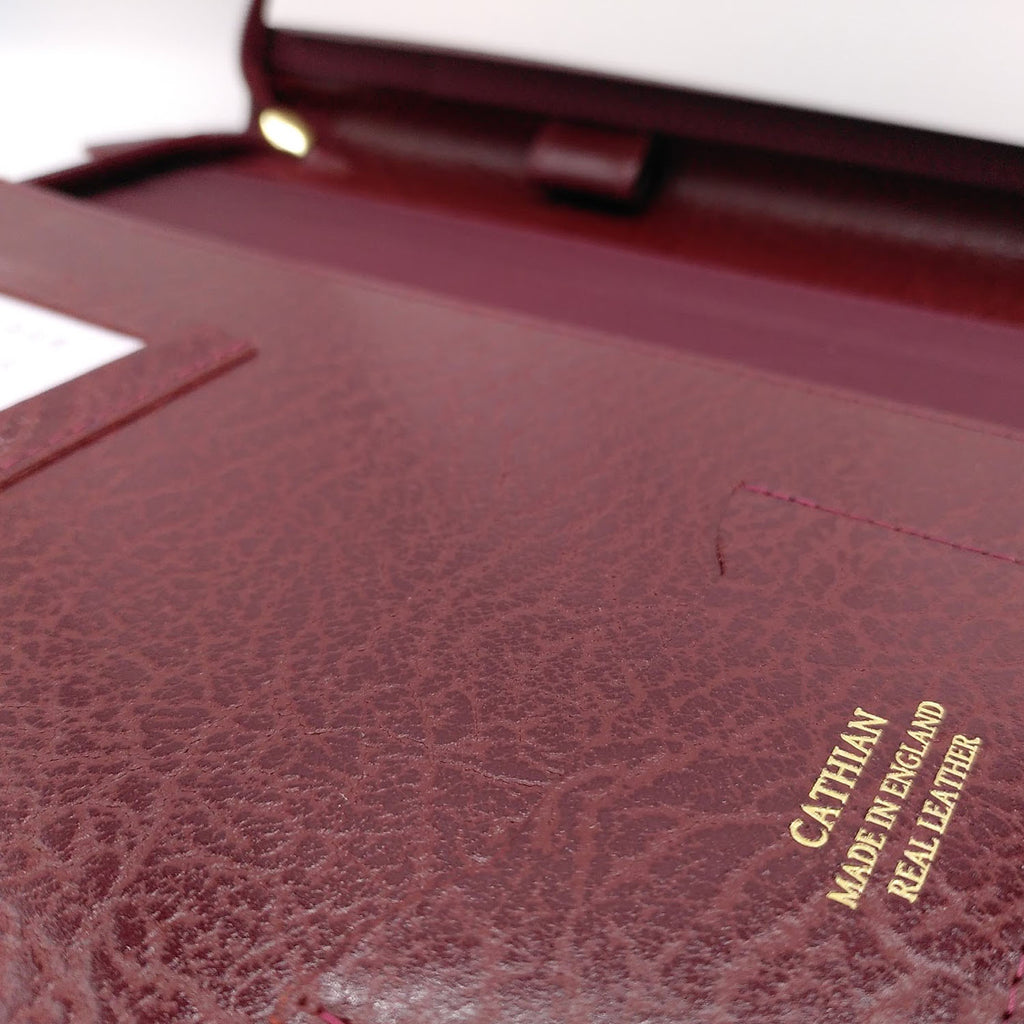 Case With Lettering English Leather Writing Case – Scriptum Fine Stationery Oxford